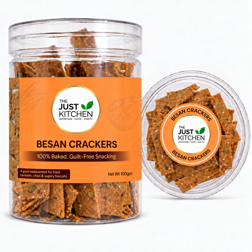 The Just Kitchen Besan Crackers 100 g