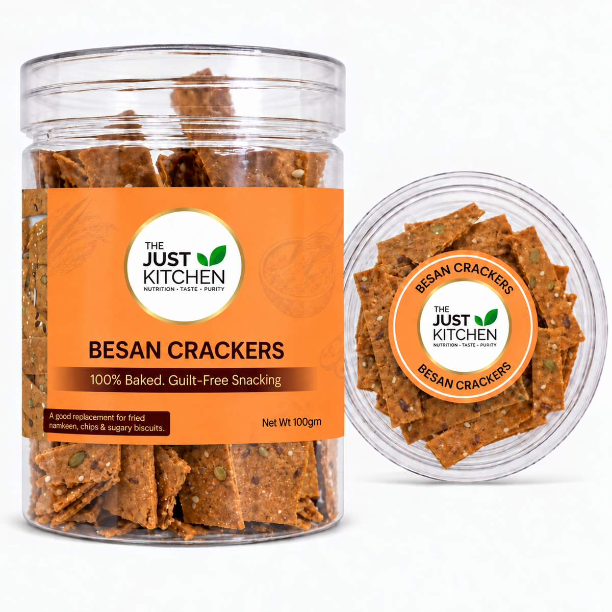 The Just Kitchen Besan Crackers 100 g