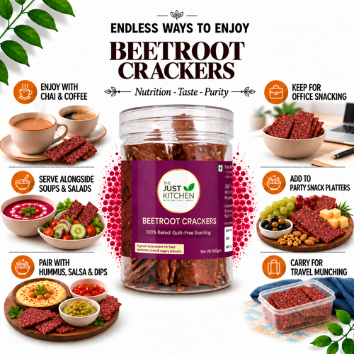 The Just Kitchen Beetroot Crackers 100 g