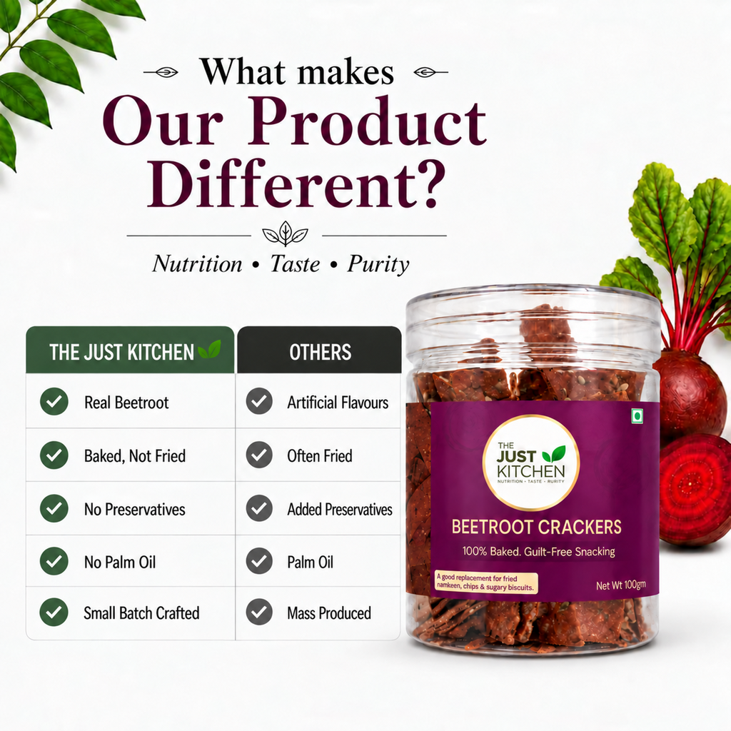 The Just Kitchen Beetroot Crackers 100 g
