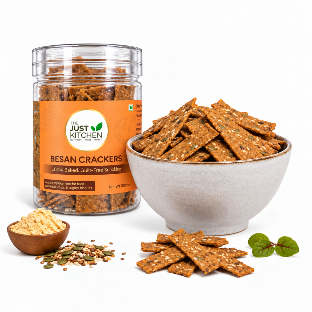 The Just Kitchen Besan Crackers 100 g