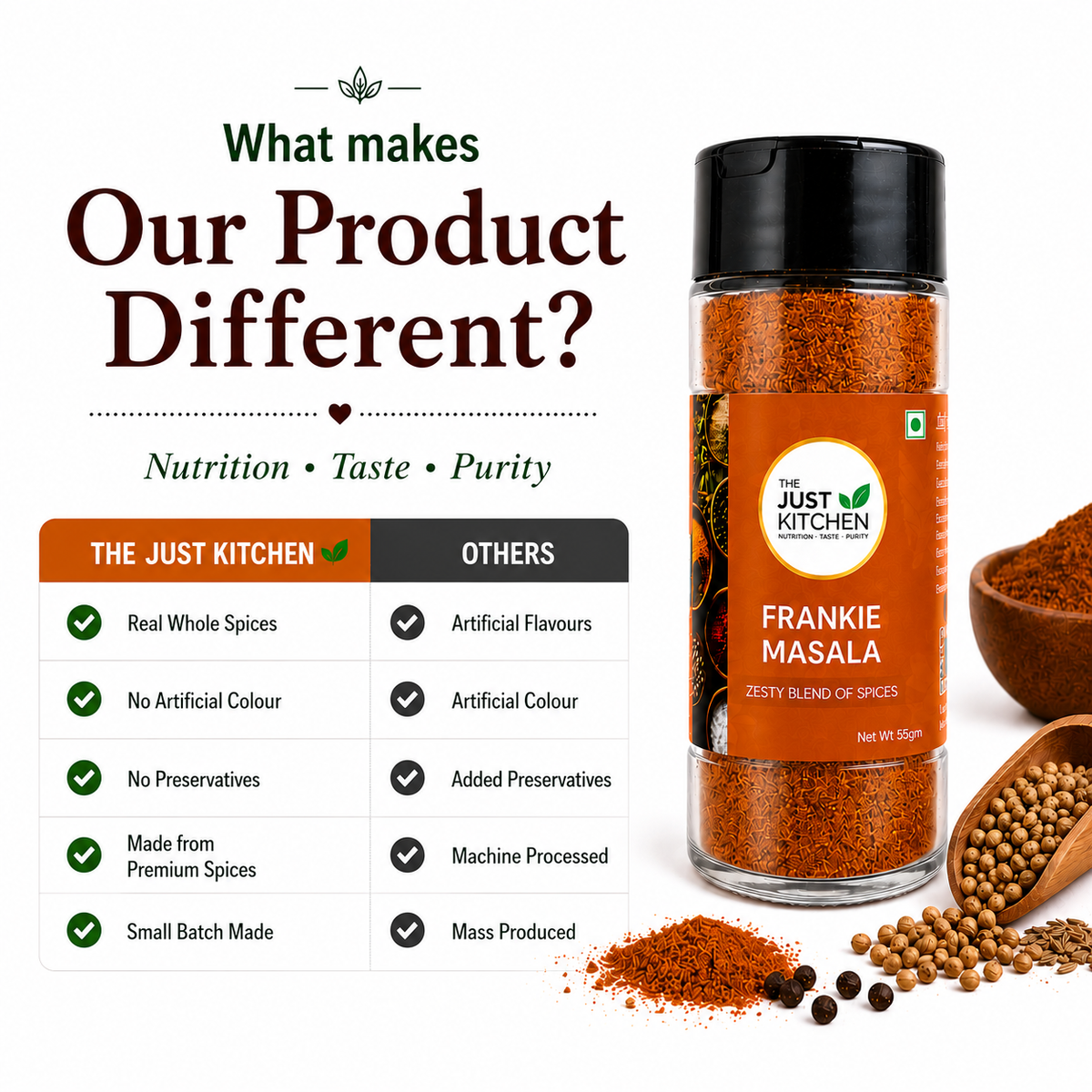 The Just Kitchen Frankie Masala 55 g