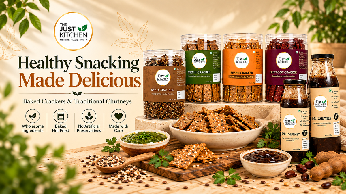 Baked crackers & traditional chutney collection