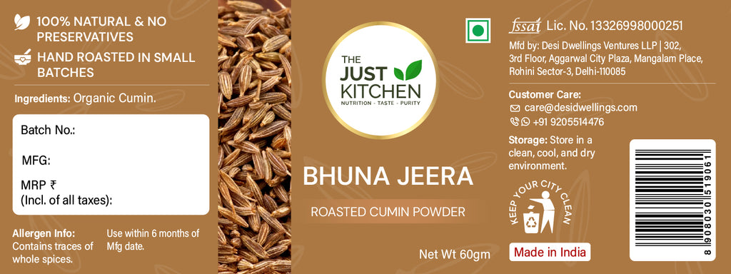 The Just Kitchen Bhuna Jeera Seasoning 60 g