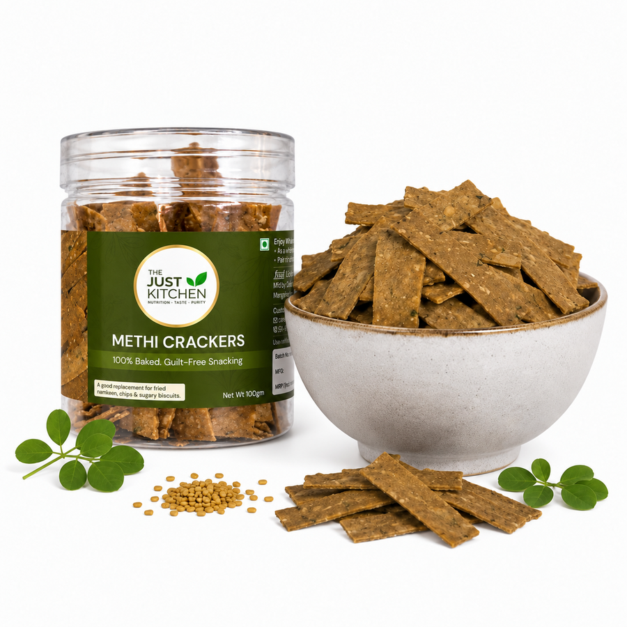 The Just Kitchen Methi Crackers 100 g
