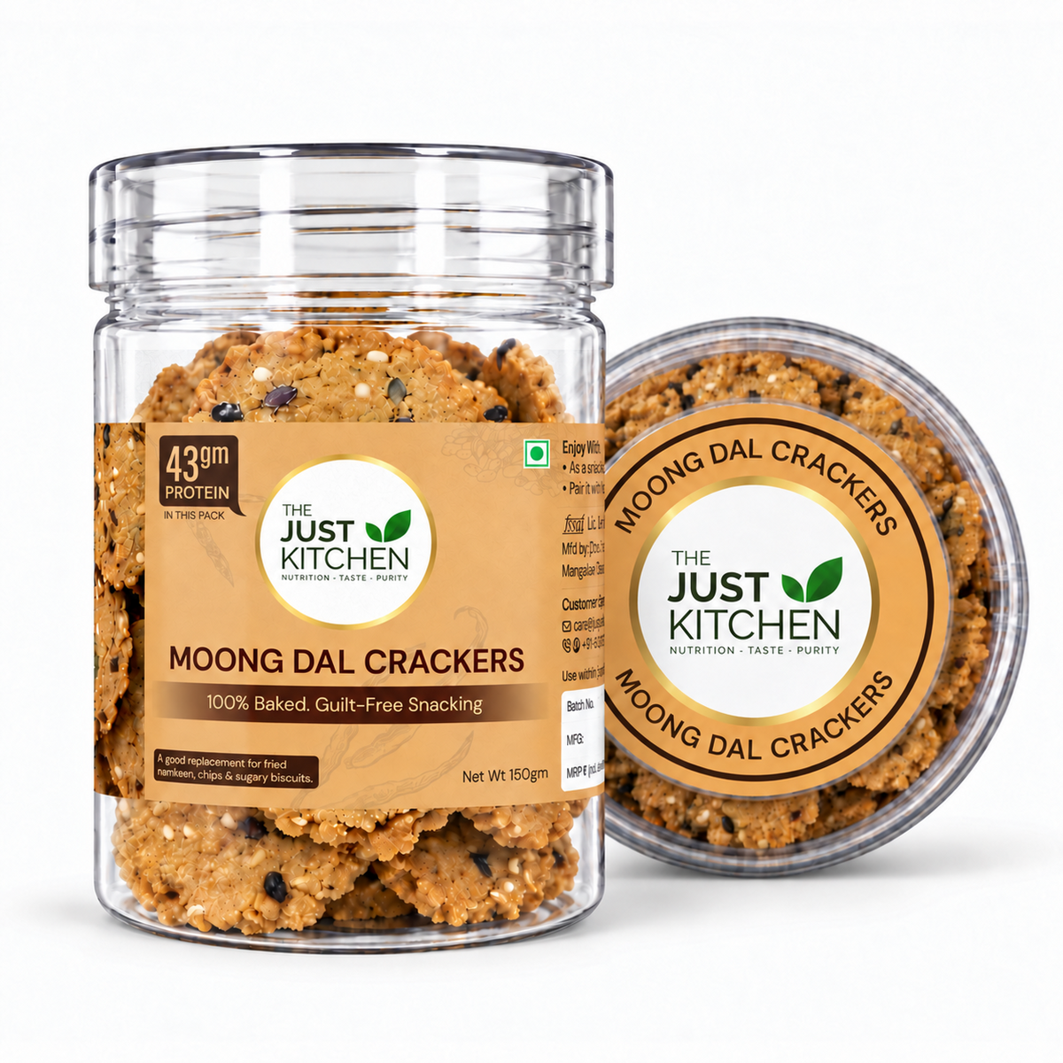 The Just Kitchen Moong Dal Crackers 150 g