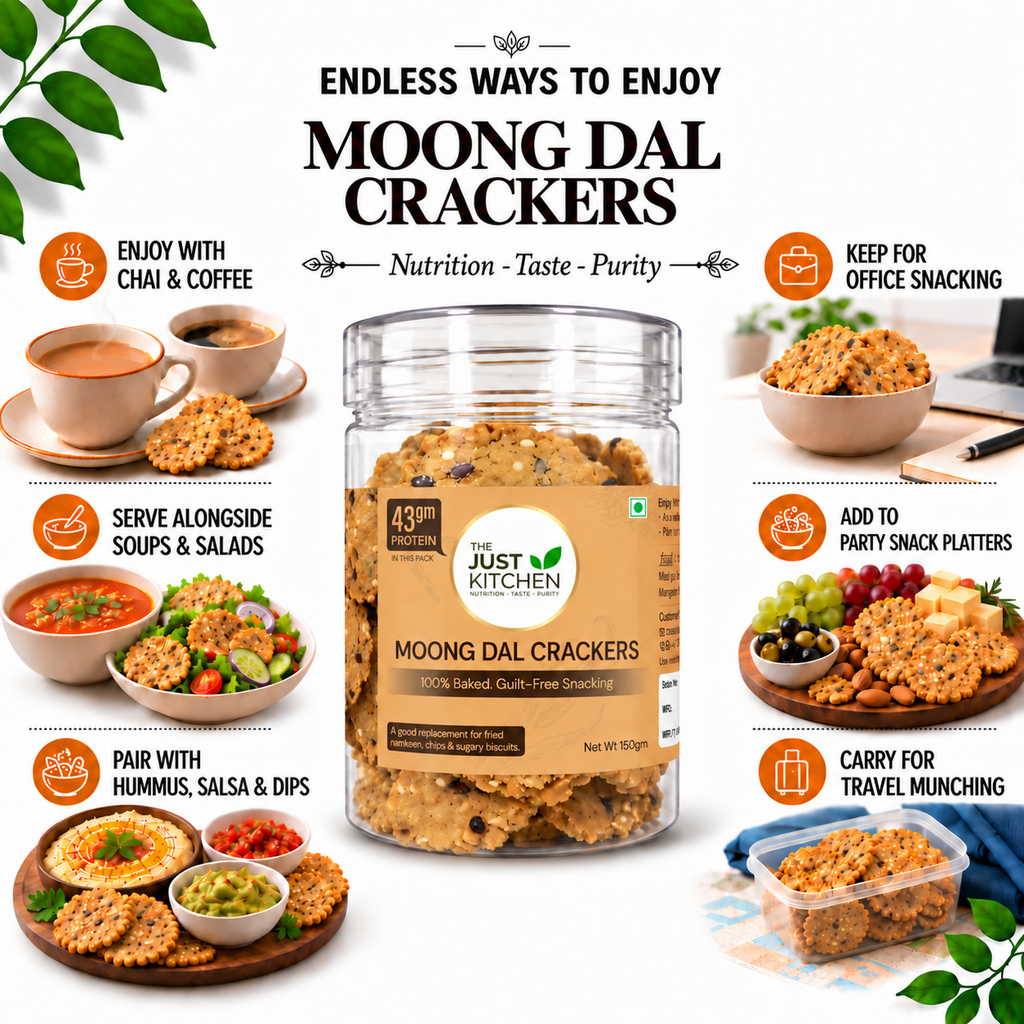 The Just Kitchen Moong Dal Crackers 150 g