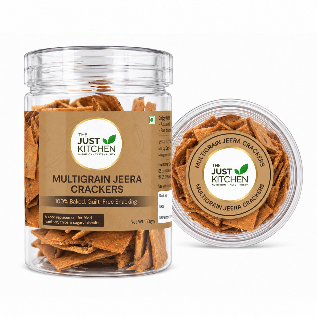 The Just Kitchen Multigrain Jeera Crackers 150 g