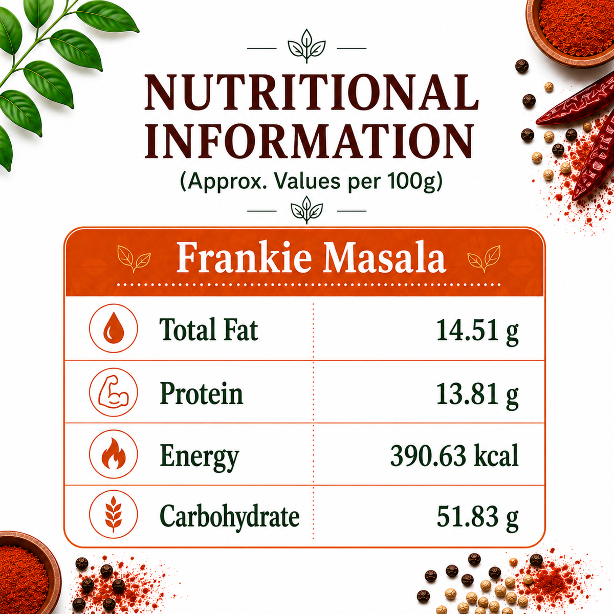The Just Kitchen Frankie Masala 55 g