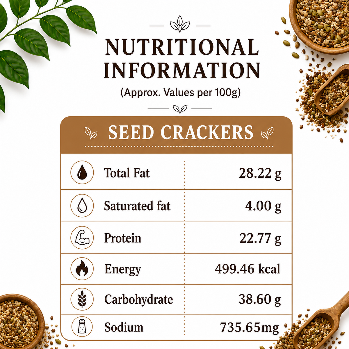 The Just Kitchen Seed Crackers 100 g