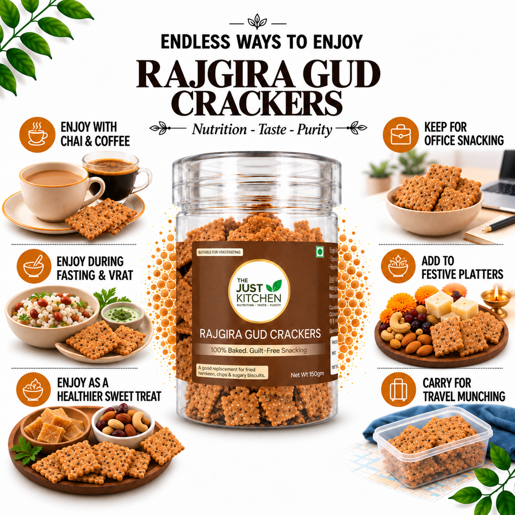 The Just Kitchen Rajgira Gud Crackers 150 g