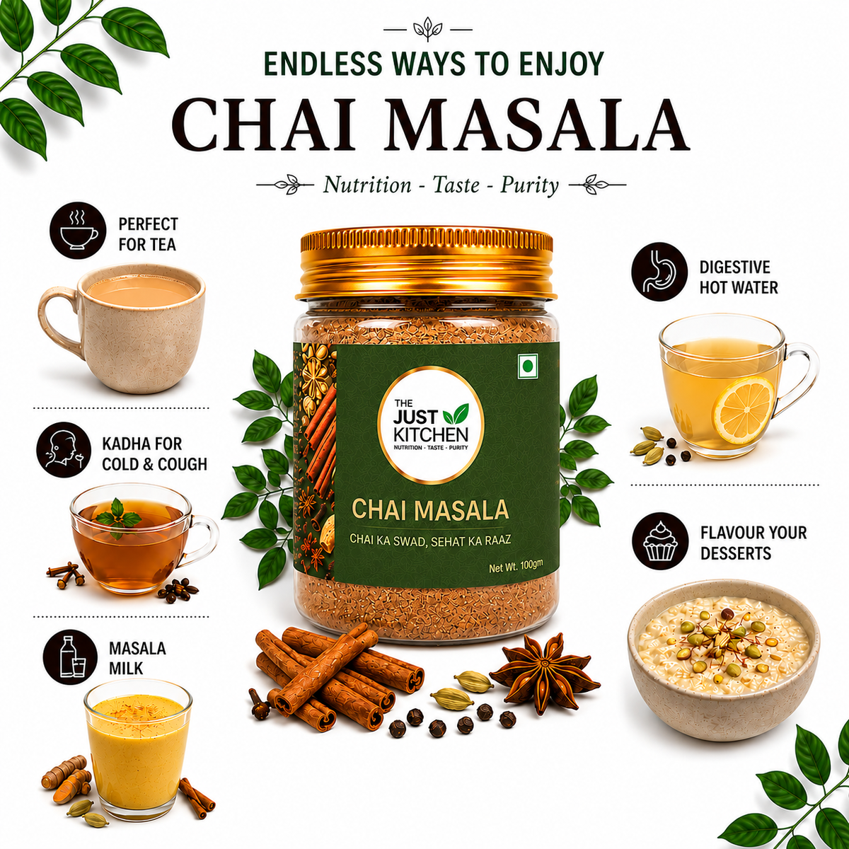 The Just Kitchen Chai Masala Powder 45 g