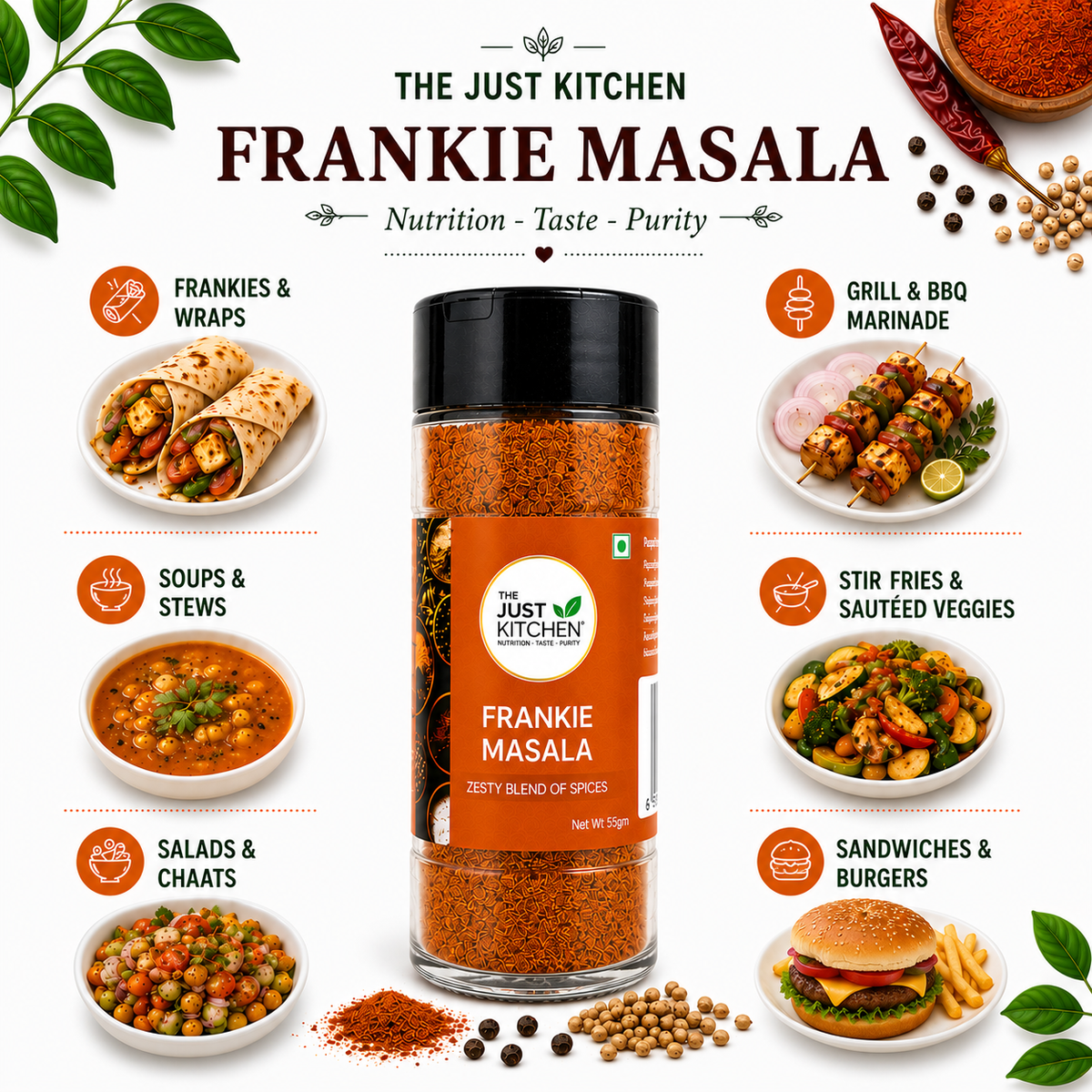 The Just Kitchen Frankie Masala 55 g