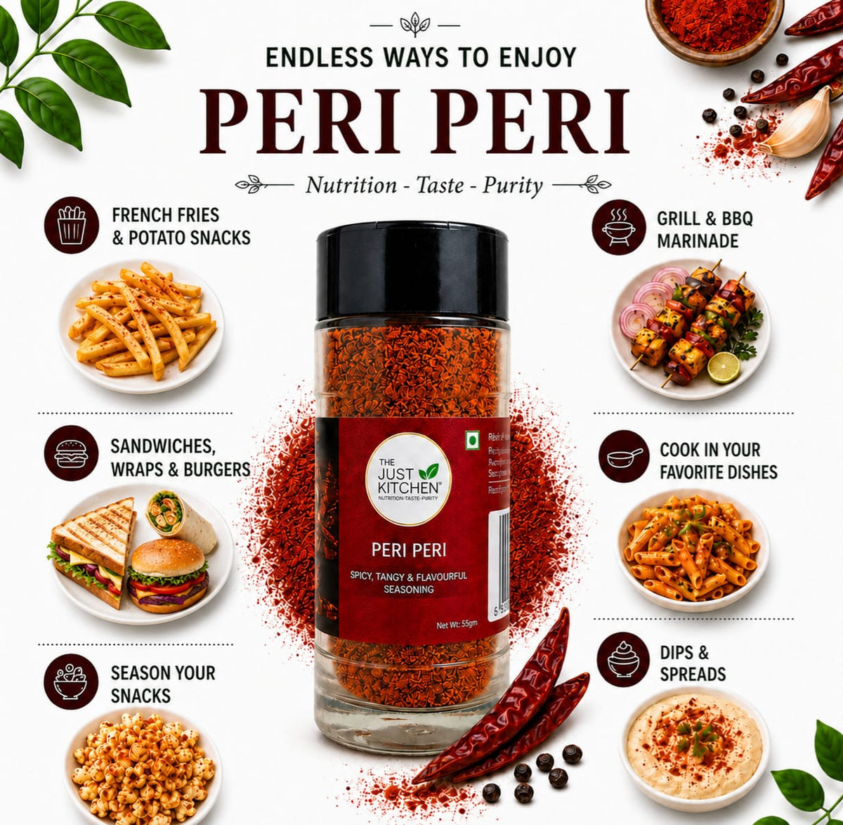 The Just Kitchen Peri Peri Seasoning 55 g